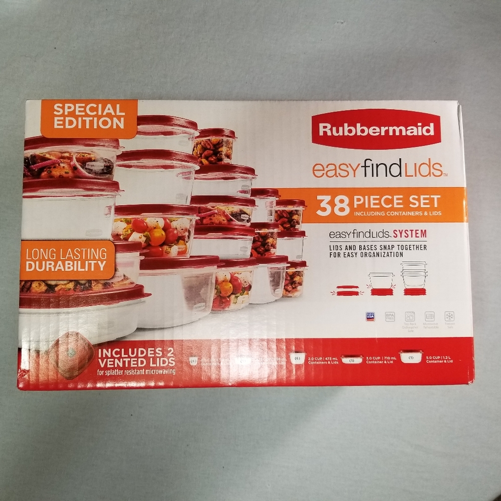 Rubbermaid 38 Piece Storage Containers